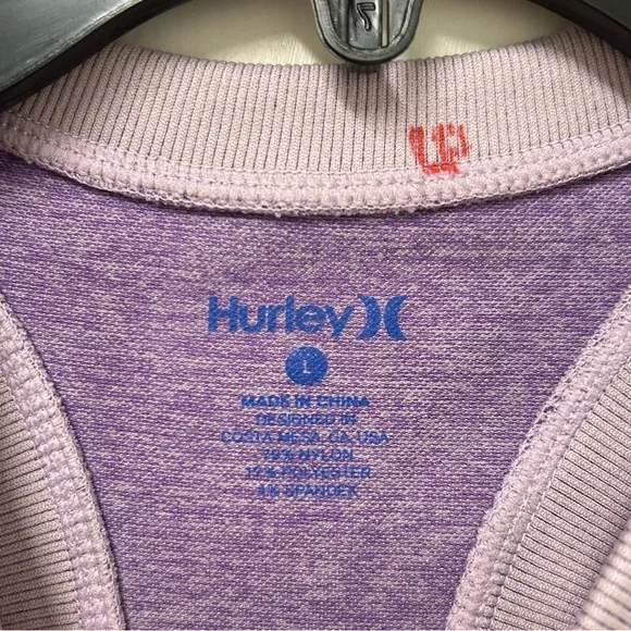 NWT Hurley Rita Seamless Racerback Tank Top Purple, Size L - Picture 4 of 10